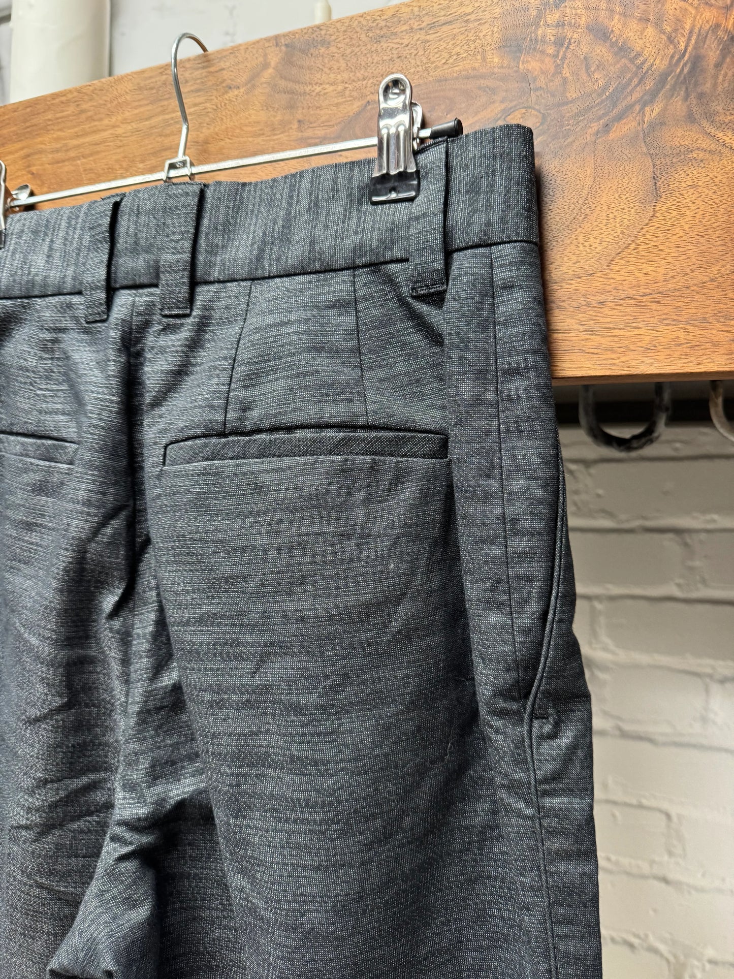 Issey Miyake Flared Leg Black Pleated Trousers