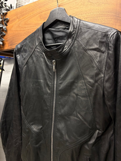 AW2017 Rick Owens 'Walrus' Black Lambskin Leather Motorcycle Biker
Jacket