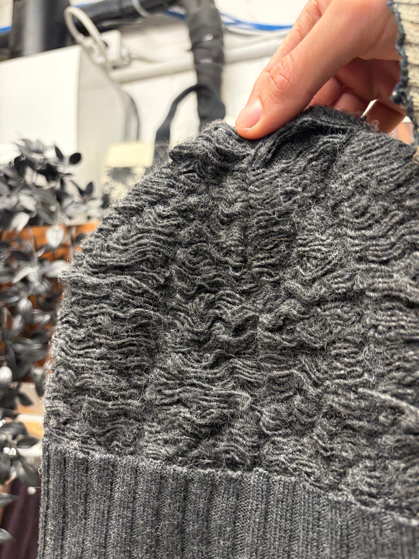 SS2024 Maison Margiela Distressed Grey Ribbed Beanie