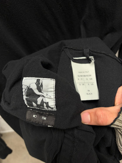 Rick Owens ‘Hustler’ Layered Black Long Sleeve Shirt