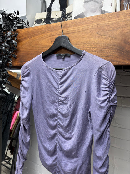 AW1999 Gucci by Tom Ford Lilac Purple ‘Ruched Sleeve’ Top