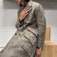 Yohji Yamamoto Noir ‘Felted’ Wool Double Breasted Long Coat