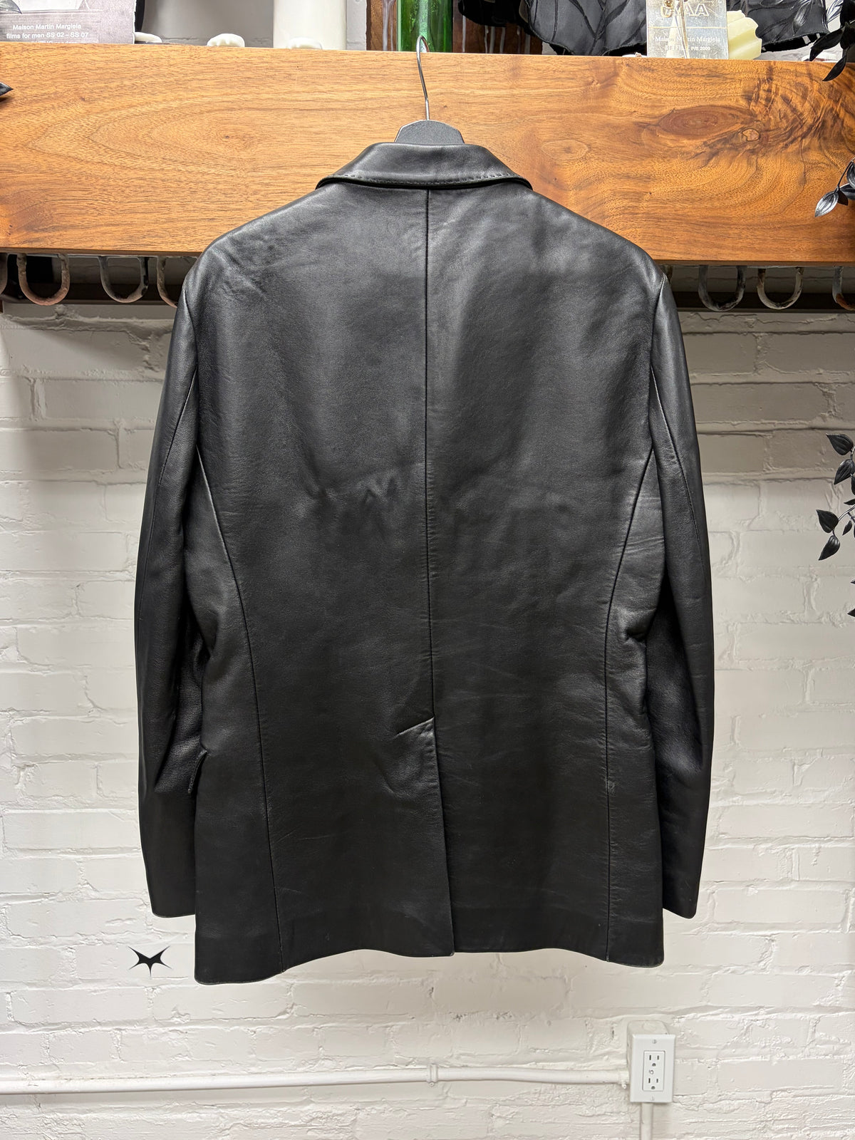 Vintage Yohji ‘A.A.R’ Black Sheepskin Leather Blazer