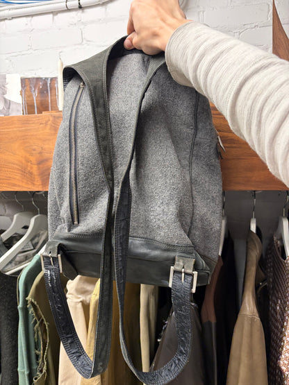 AW1996 Alexander McQueen ‘Life is Pain’ Wool/Leather Strap Backpack