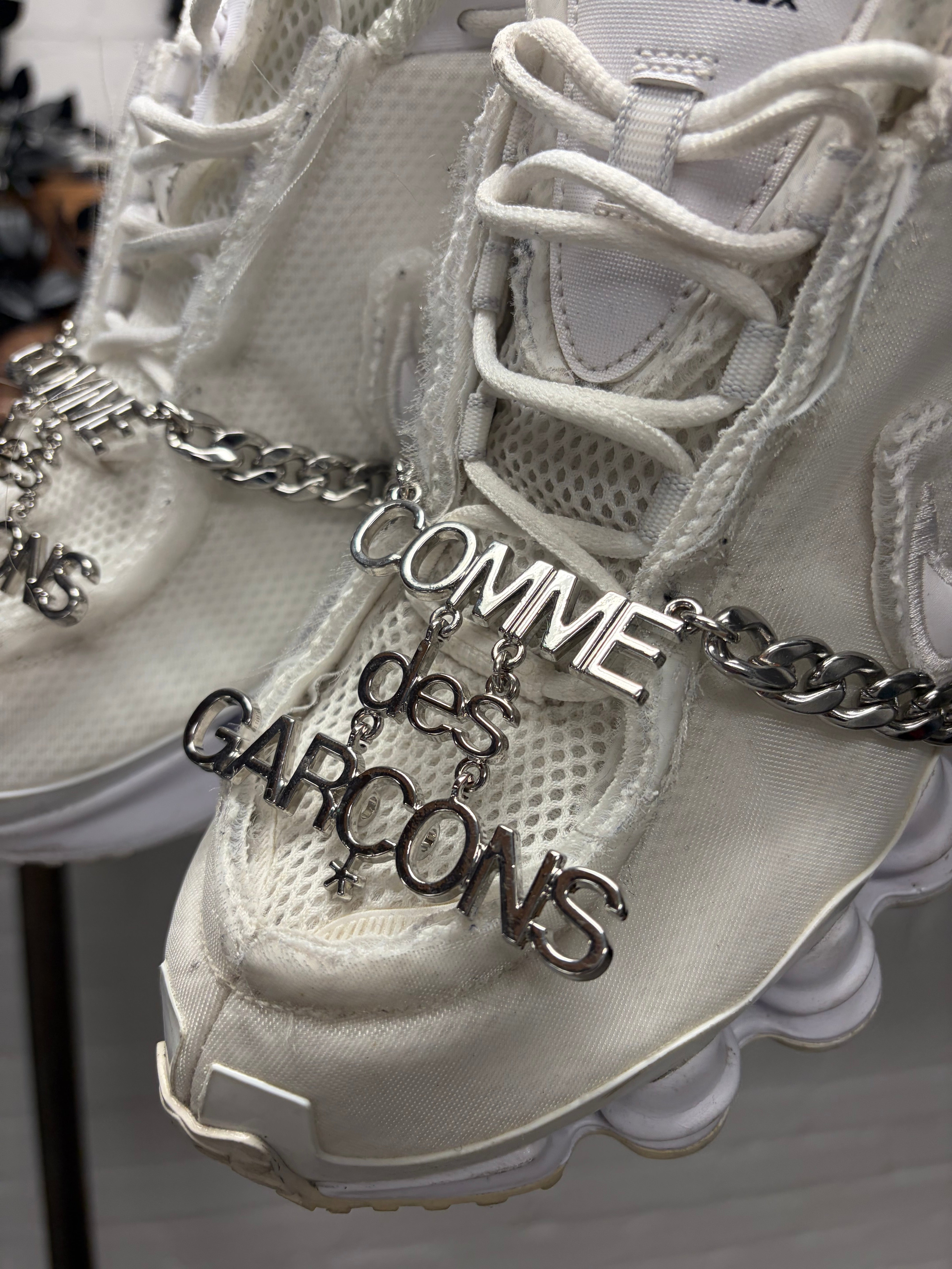 Comme Des Garçons x Nike 'Shox' White Low Top Sneakers – Alex