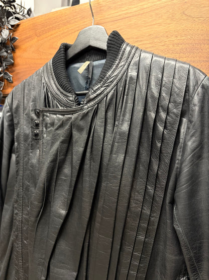 SS2009 Dior Homme by Kris Van Assche Pleated Lambskin Leather Jacket