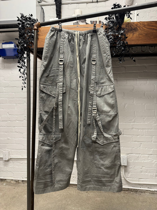 Acne Studios ‘Bondage Strap’ Grey Wide Leg Cargo Pants