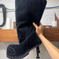 Balenciaga High Heel ‘Alaska’ Suede/Shearling Lined Boots