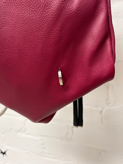 SS2023 Rick Owens ‘Edfu’ Fuchsia/Pink Leather Drawstring Backpack