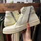Rick Owens ‘Island Dunk’ Milk White Leather Sneakers