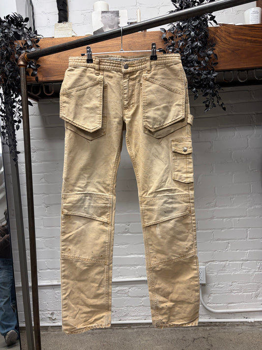 OG Number (N)ine ‘Crying Heart’ Leather Patch Exposed Pocket Work Denim