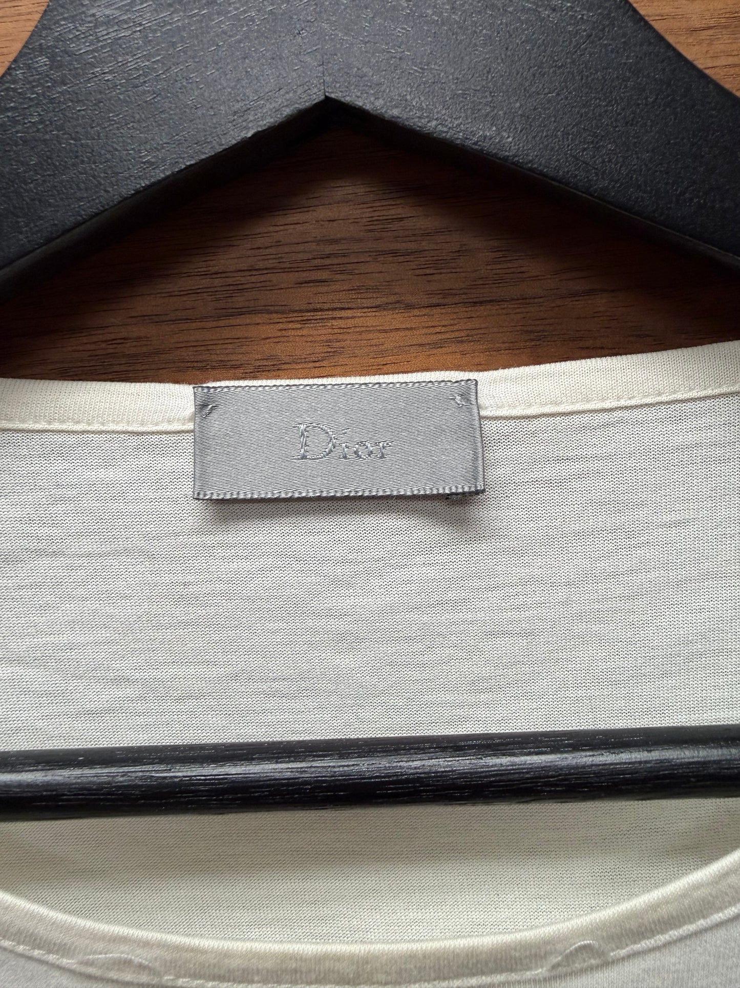 AW2002 Dior Homme by Hedi Slimane ‘Reflexion’ Embroidered Crest White T-Shirt