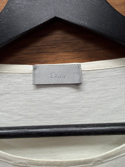 AW2002 Dior Homme by Hedi Slimane ‘Reflexion’ Embroidered Crest White T-Shirt
