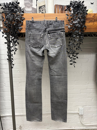 Gucci Faded Black ‘Jacron Striped Logo’ Skinny Jeans