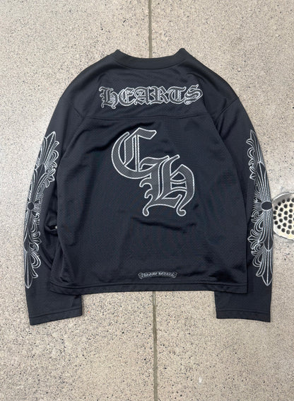 Chrome Hearts Black Mesh Long Sleeve Football Jersey