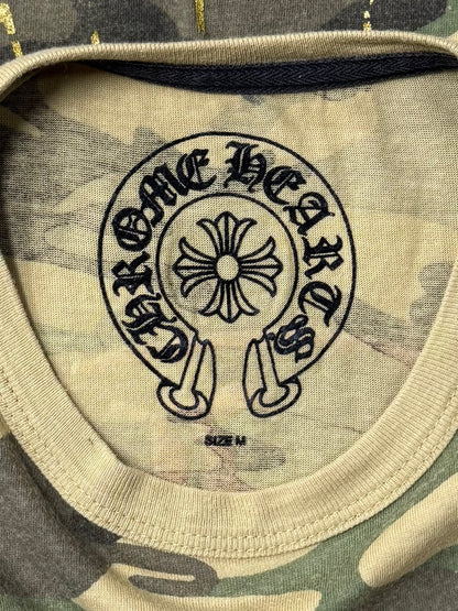 Chrome Hearts Camo Horseshoe Logo Single Stitch T-Shirt