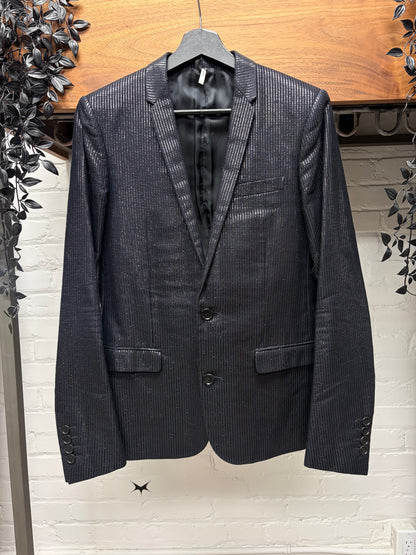 AW2009 Dior Homme ‘Angles’ Sequin Glitter Effect Black Runway Blazer
