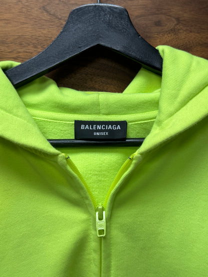2022 Balenciaga ‘WFD’ World Food Programme Neon Zip Up Hoodie