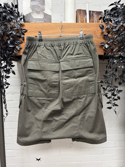 SS2017 Rick Owens ‘Walrus’ Grey Cargo ‘Pod’ Drop Crotch Shorts