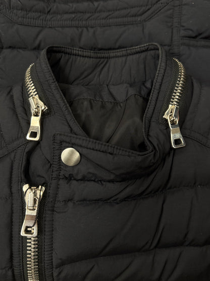 Balmain Moto-Zip Black Puffer Jacket