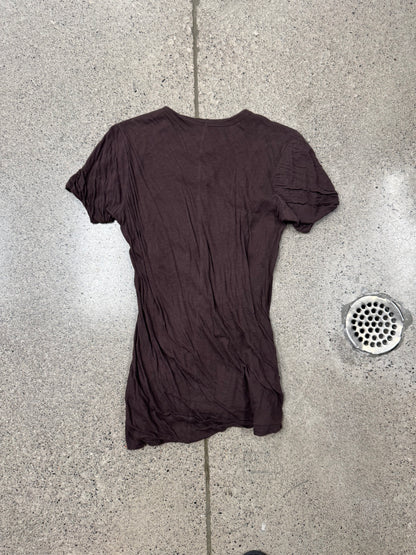 SS2020 Rick Owens ‘Tecautl’ Blood Brown Double Layer T-Shirt