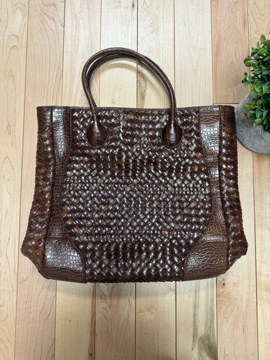 Tornado Mart Woven Leather Shoulder Bag