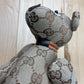 Vintage Gucci Monogram Print Teddy Bear