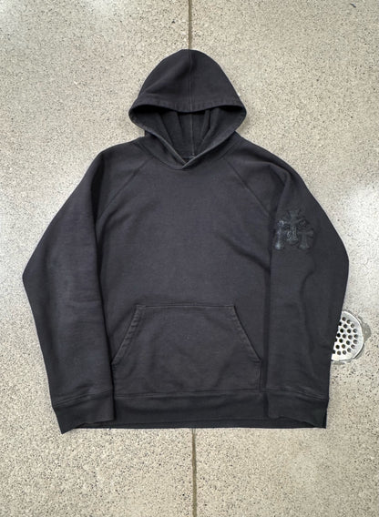 Chrome Hearts ‘Paper Jam’ Leather Cross Patch Hoodie