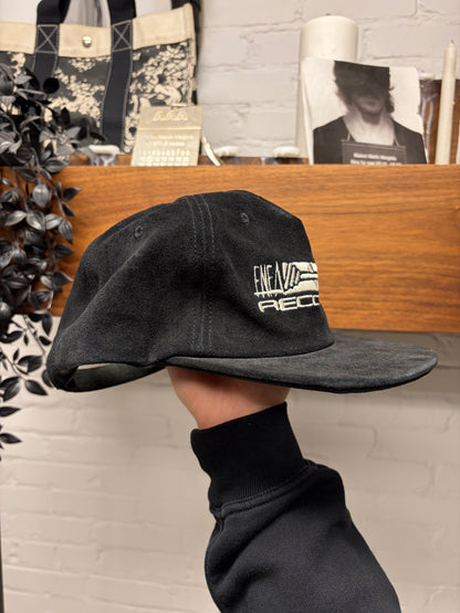 SS2022 Enfants Riches Deprimes ‘Records’ Black Suede Five Panel Hat