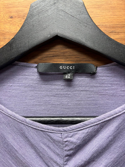 AW1999 Gucci by Tom Ford Lilac Purple ‘Ruched Sleeve’ Top