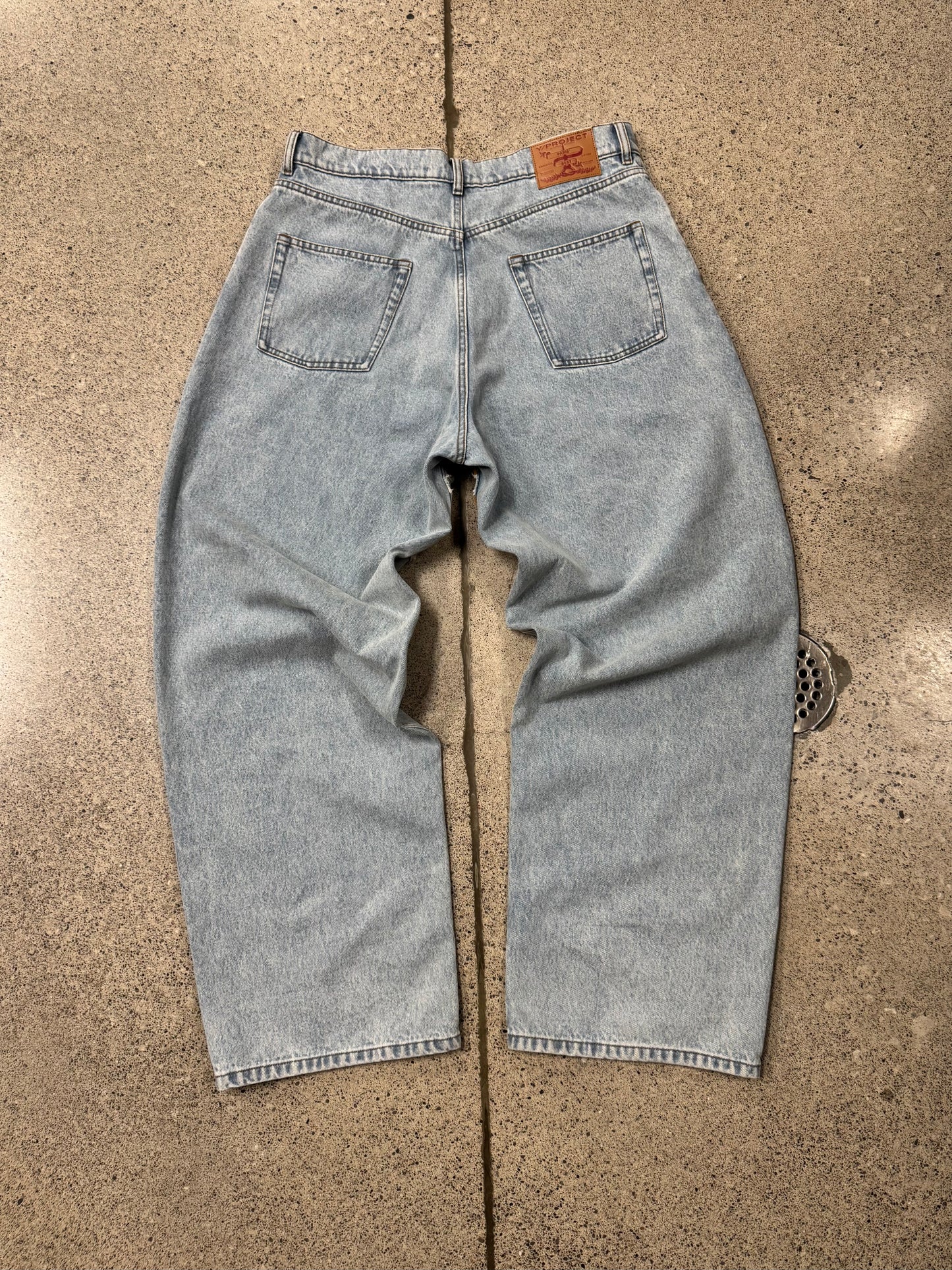 Y-Project ‘Paris’ Light Wash Blue Wide Leg Denim