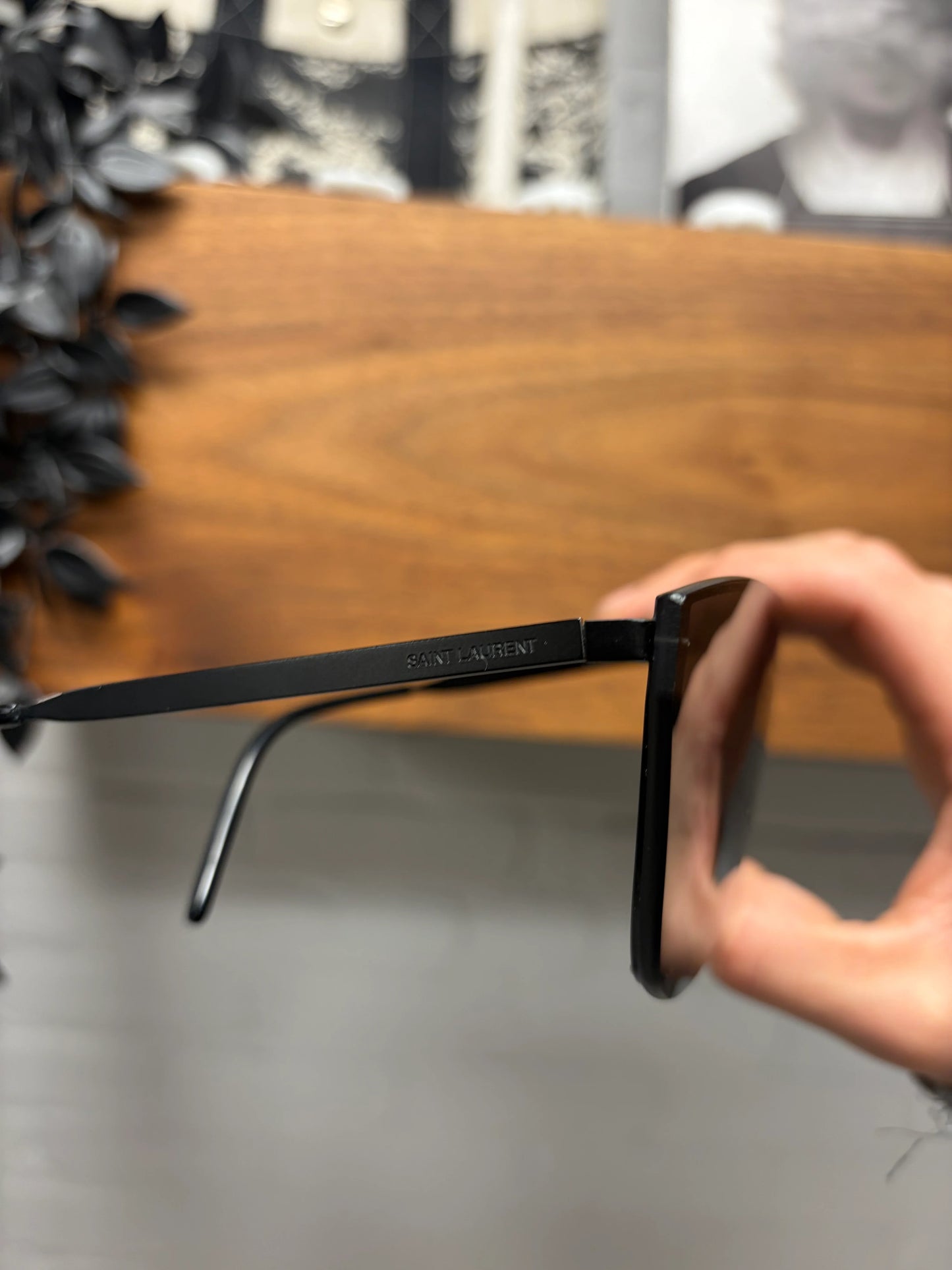 Saint Laurent SL-1B Black Tinted Mask Sunglasses