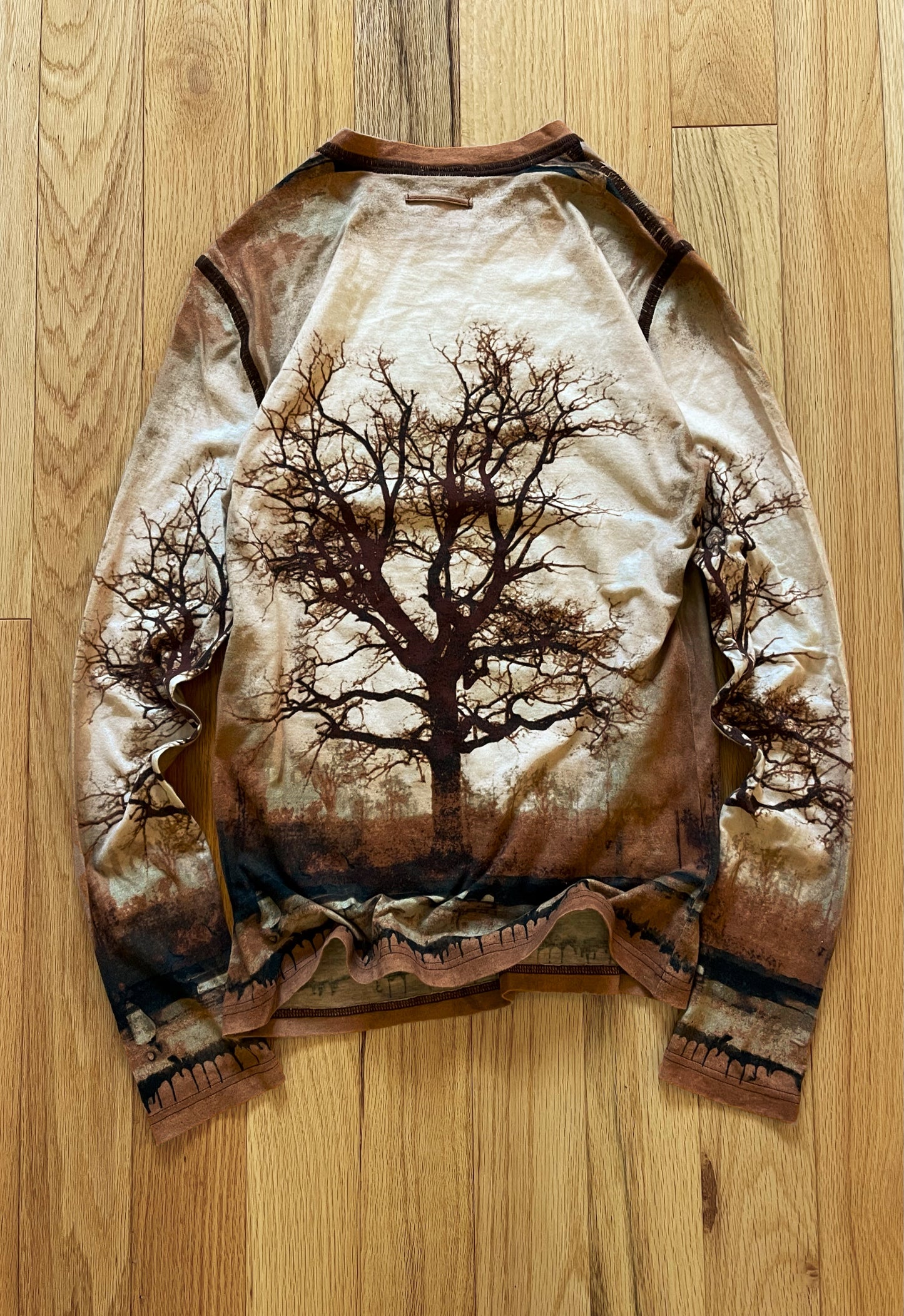 Autumn Wintee 2003 Jean Paul Gaultier ‘Wilting Trees’ Long Sleeve Mesh Shirt