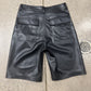 Rick Owens DRKSHDW Faux Leather Black Wide Leg Shorts