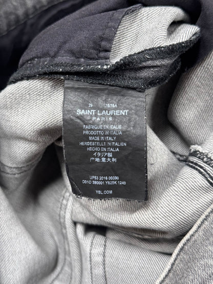 2016 Saint Laurent ‘D02’ Grey Skinny Jeans