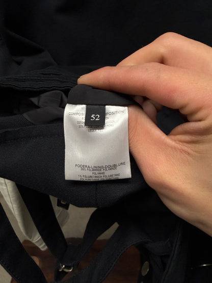 2000s Gucci Detachable Leather Sleeve Black/White Moto Jacket