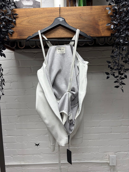 Vintage 1999 Helmut Lang ‘Backpack Strap’ White Cotton Hoodie