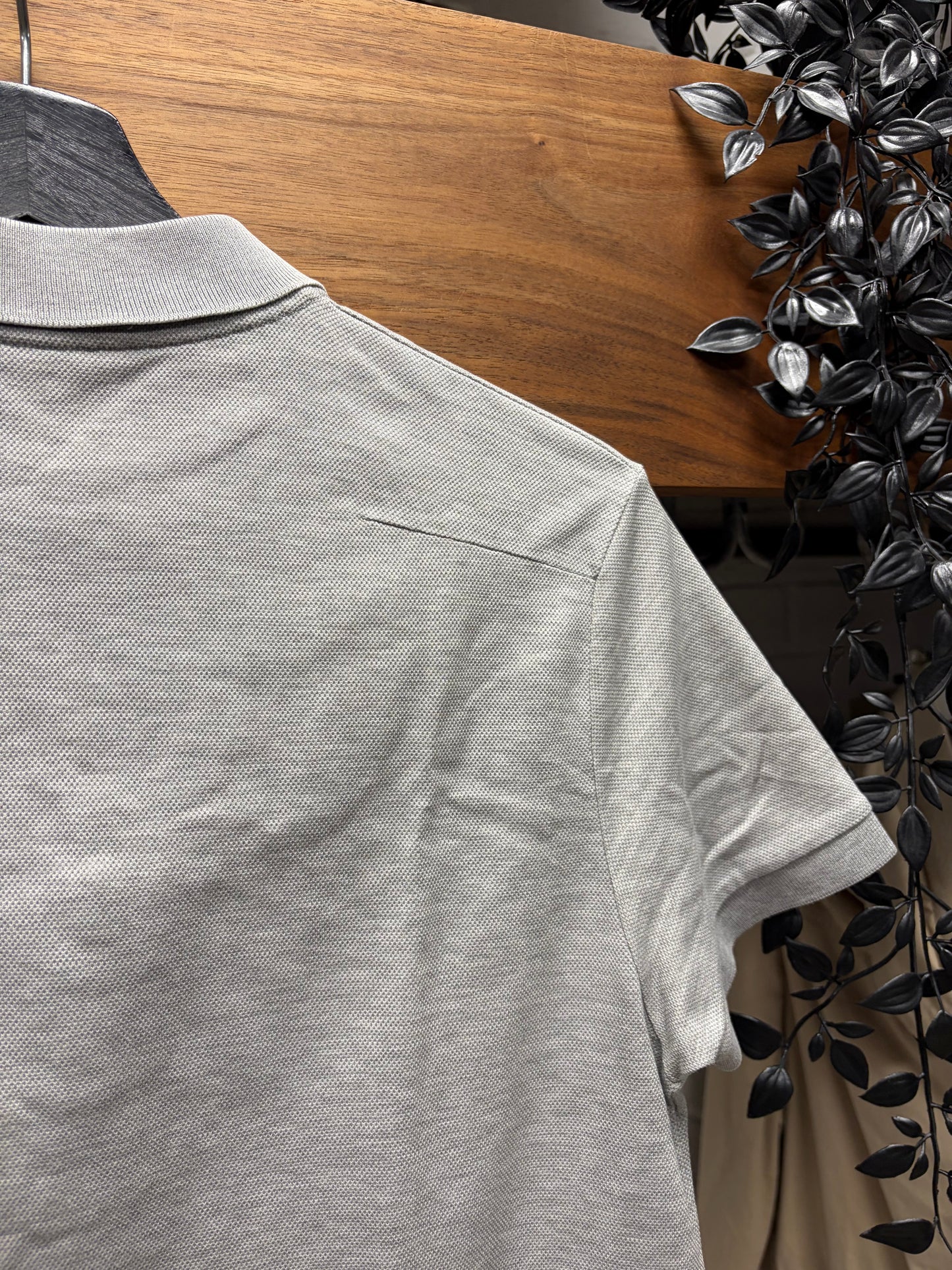SS2004 Dior Homme by Hedi Slimane ‘Strip’ Grey Bee Embroidered Logo Polo