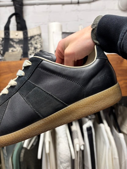 Maison Margiela ‘G.A.T.’ Black Suede/Gum Sole Low Top Sneakers