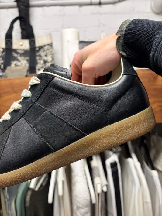 Maison Margiela ‘G.A.T.’ Black Suede/Gum Sole Low Top Sneakers