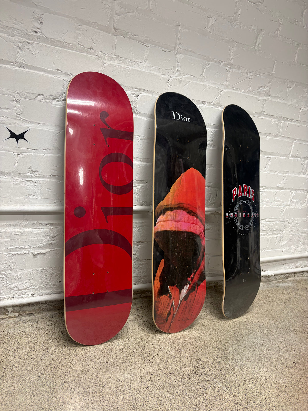 SS2018 Dior Homme x Francois Bard ‘Sealed’ Complete Set of 3 Skate Decks