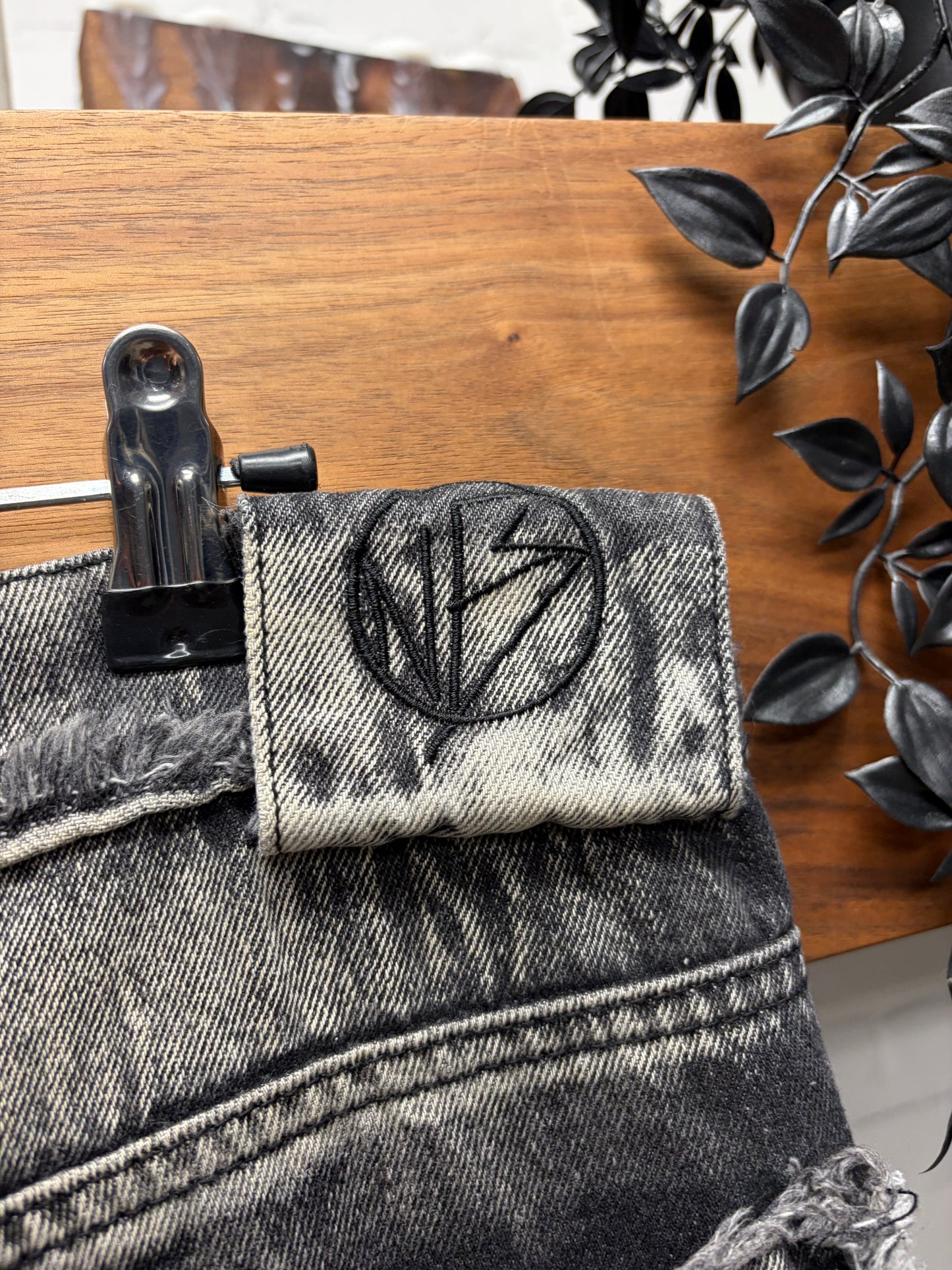No Faith Studios ‘003 Stone Wash’ Flared Leg Denim