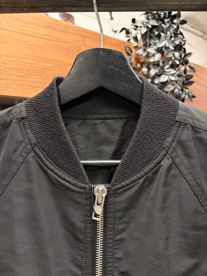 SS2016 Rick Owens DRKSHDW ‘MA-1’ Black Flight Bomber Jacket