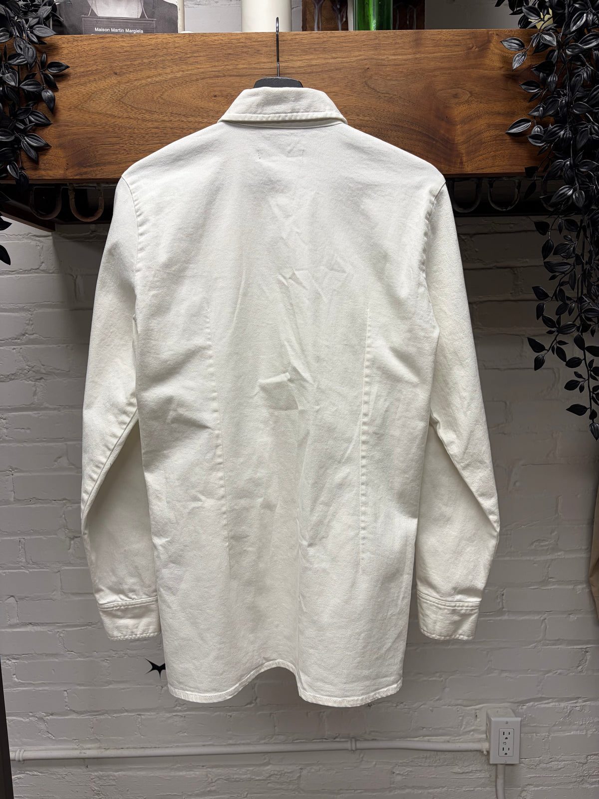 AW2015 Raf Simons x Brian Calvin ‘Guitar Boy’ White Denim Button Up Shirt
