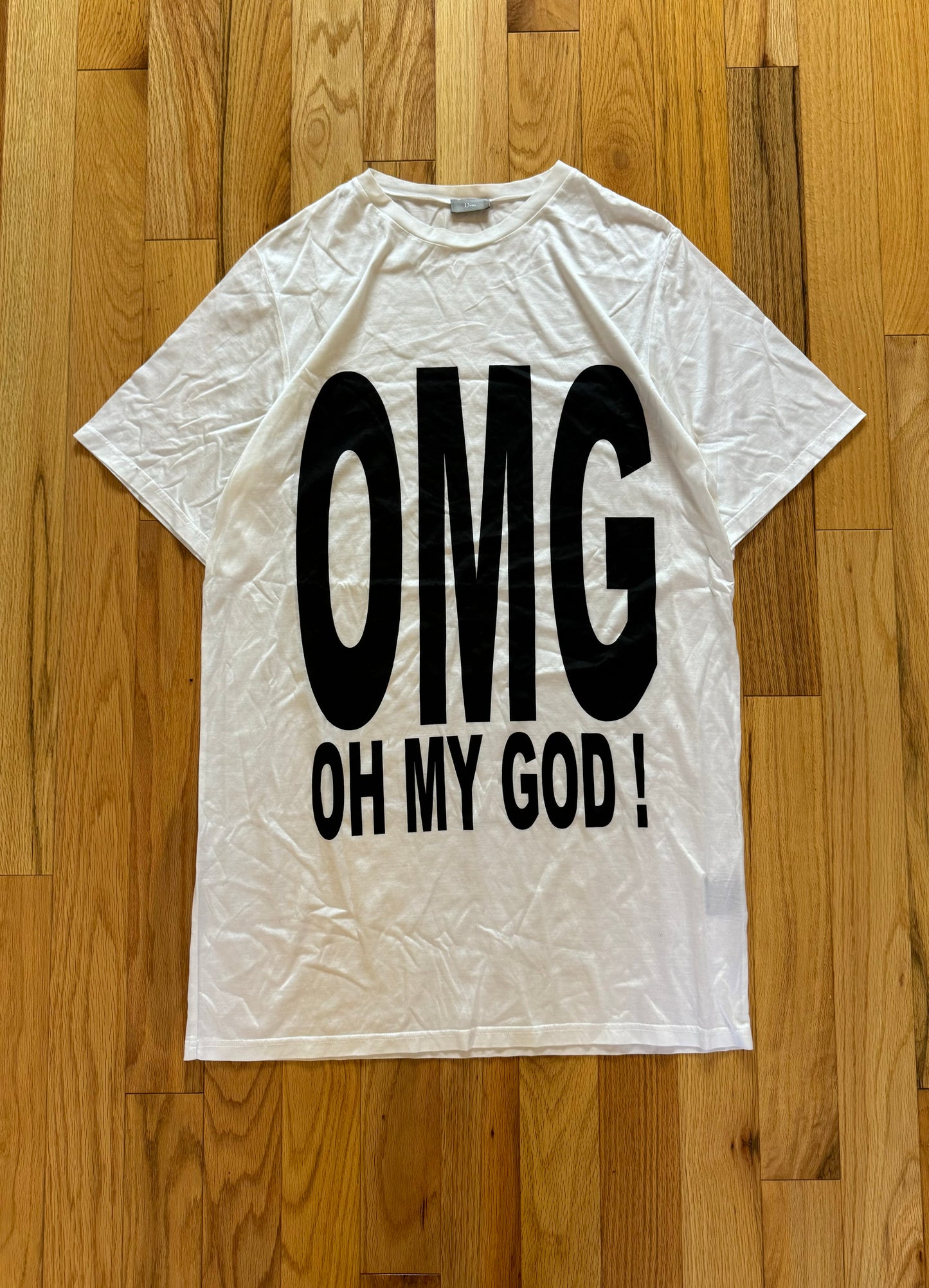 2009 Dior by KVA ‘OMG’ Massively Oversized Slogan T-shirt