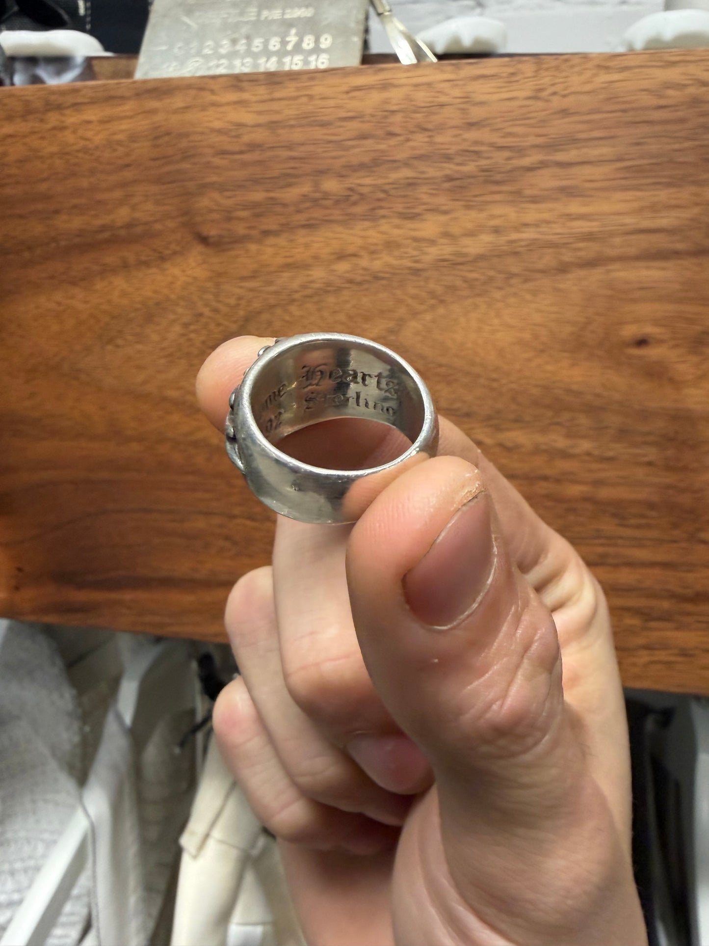 Chrome Hearts ‘Floral Cross’ 925 Silver Ring