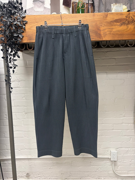 Issey Miyake ‘Homme Plisse’ Dark Grey Pleated Straight Cut Trousers