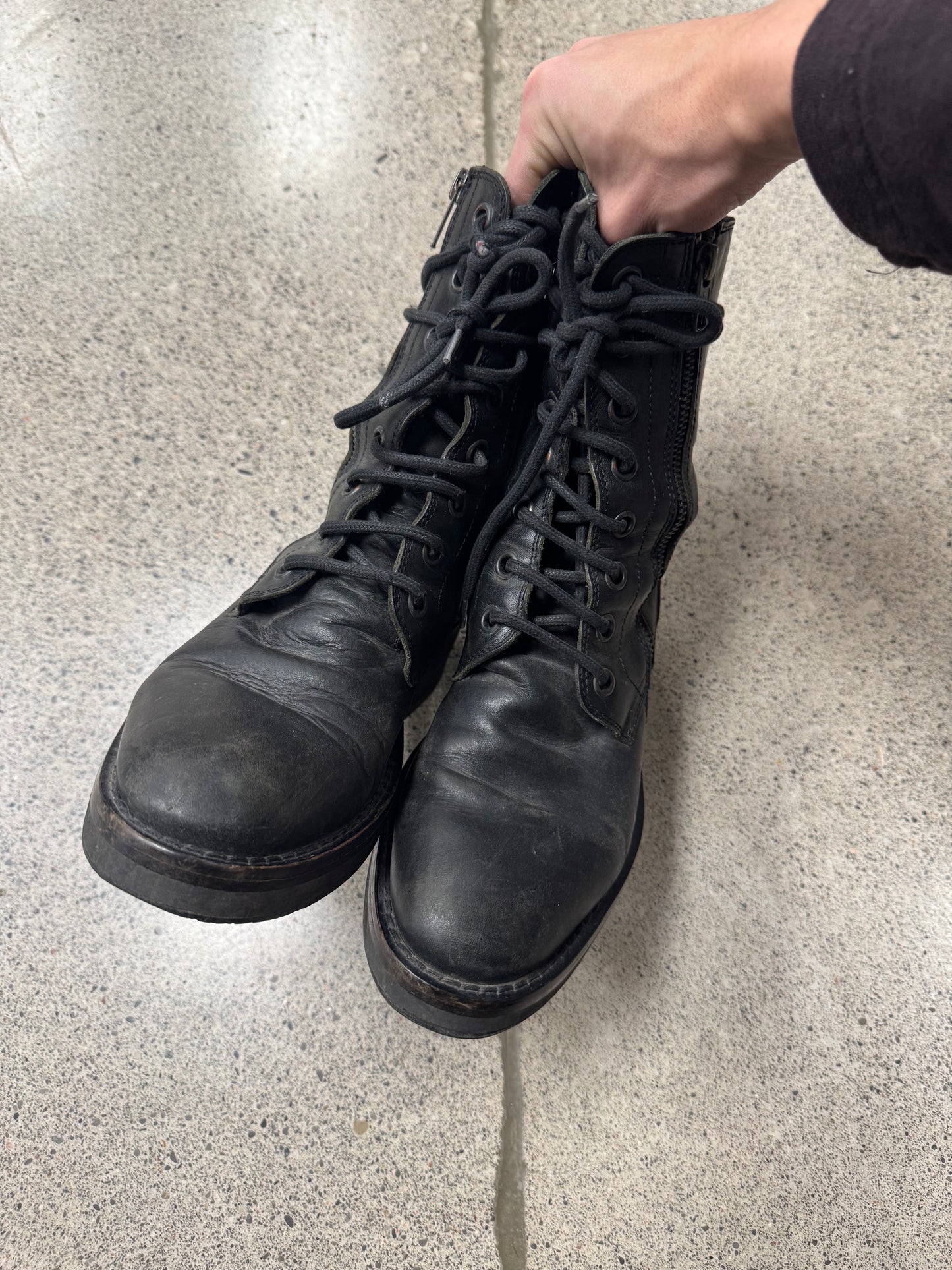 Ann Demeulemeester Double Zip Combat Boots