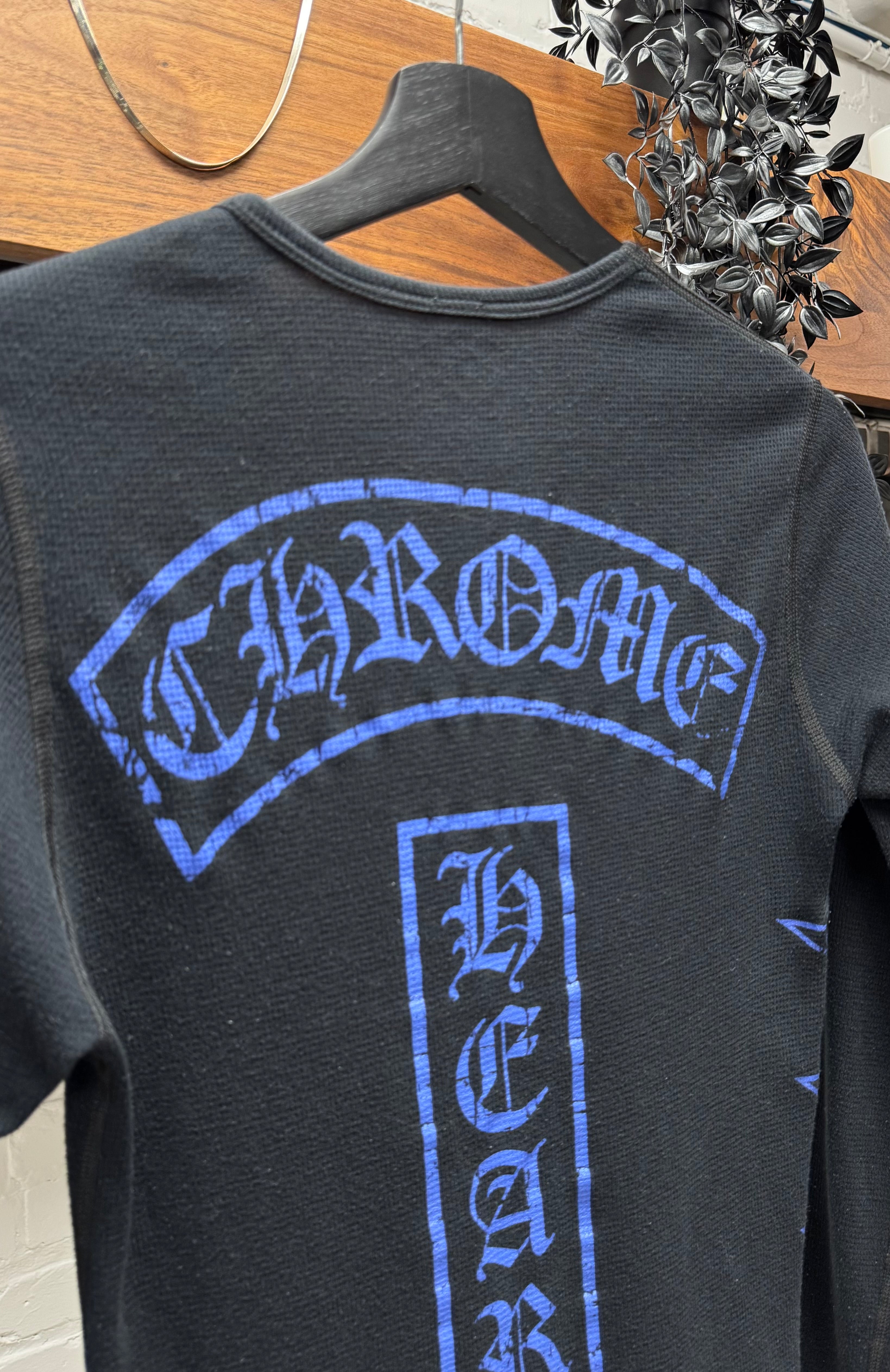 Chrome Hearts 'Thermal' Black/Blue Star Logo Long Sleeve Shirt