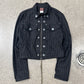 Vintage Jean Paul Gaultier Pinstripe Denim Zip-Up Jacket